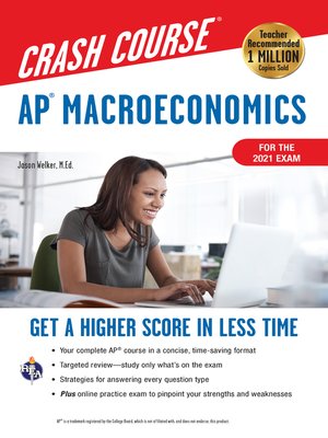 cover image of AP&#174; Macroeconomics Crash Course, For the 2021 Exam, Book + Online